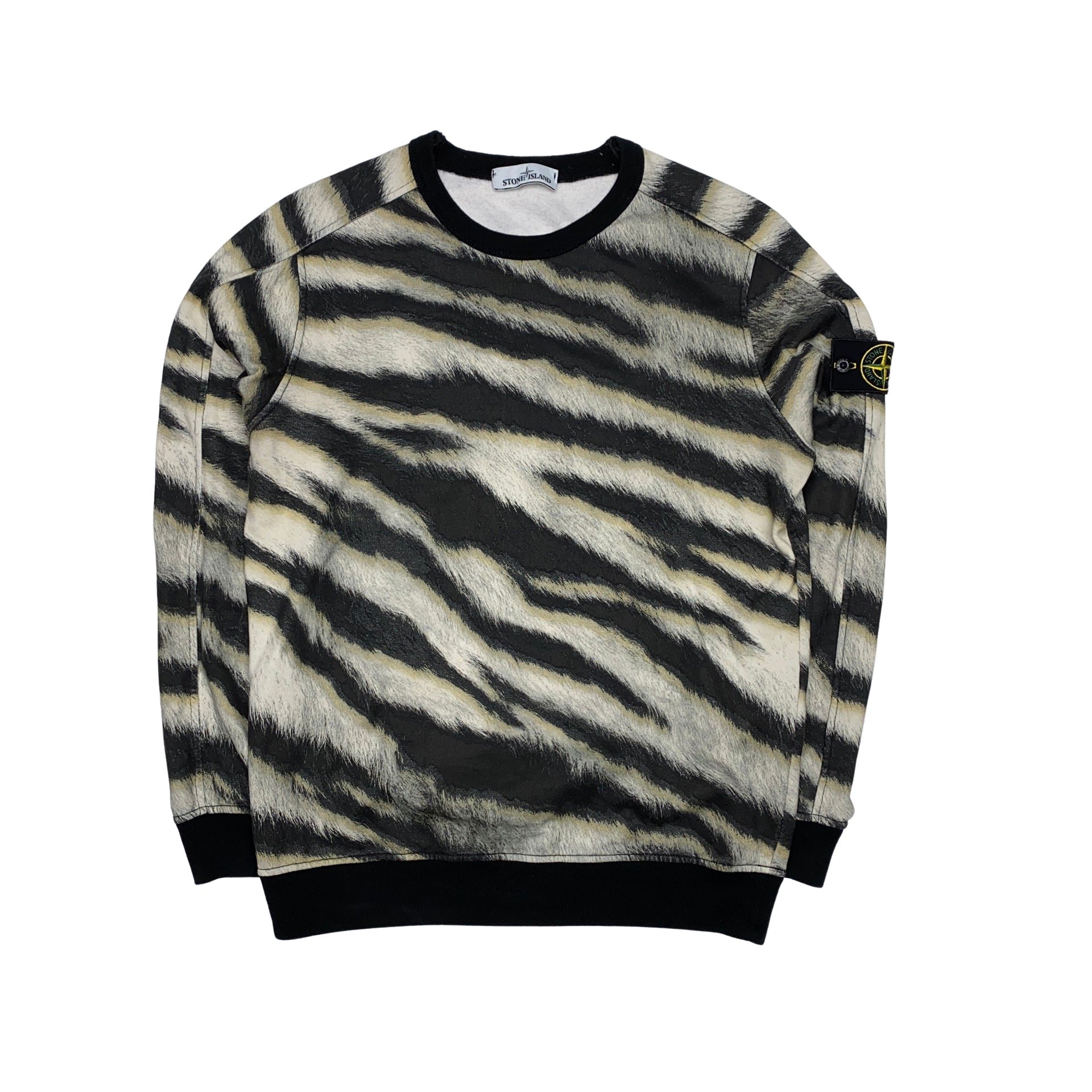 Stone Island 2018 White Tiger Crewneck Sweatshirt Mat s Island