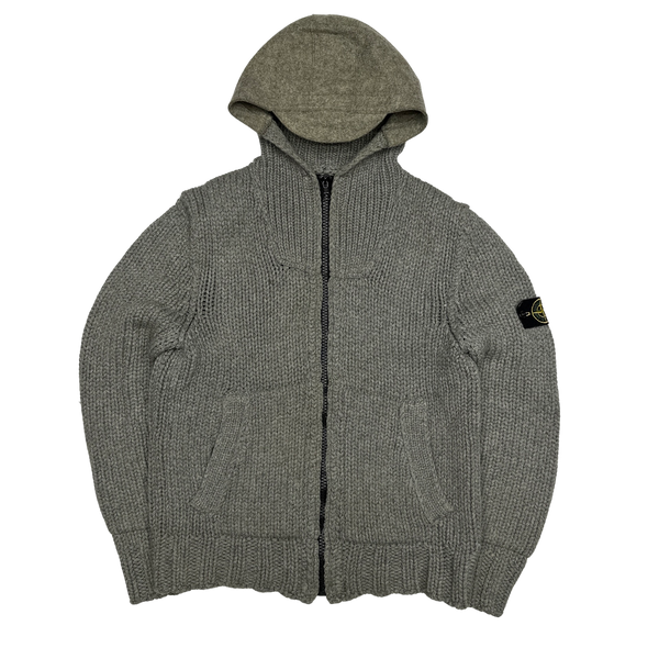 Stone island textured deals knit jacket