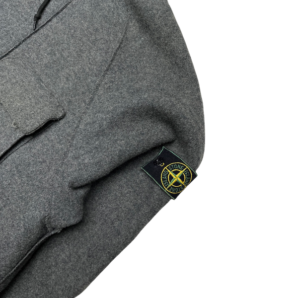 Stone Island Vintage 80's Grey Wool Hooded Jacket