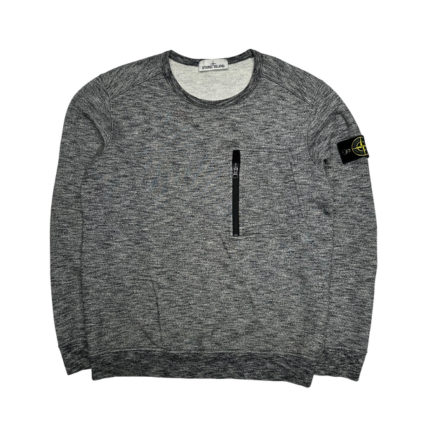 Stone Island 2018 Grey Marl Zipped Pocket Sweatshirt – Mat's Island