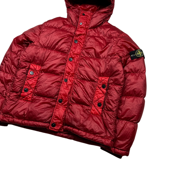 Stone Island 2011 Red Garment Dyed Down Filled Puffer Jacket - XL