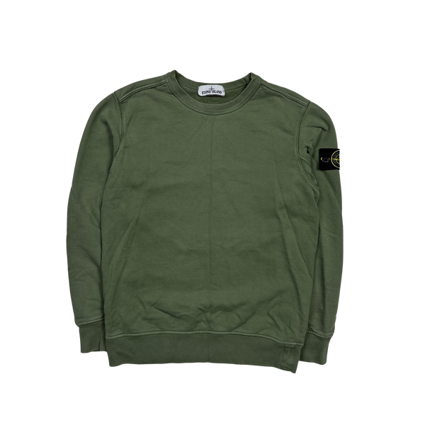 Stone Island 2017 Green Cotton Crewneck Sweatshirt - Medium