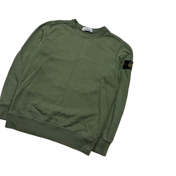 Stone Island 2017 Green Cotton Crewneck Sweatshirt - Medium