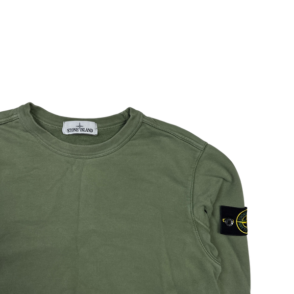 Stone Island 2017 Green Cotton Crewneck Sweatshirt - Medium