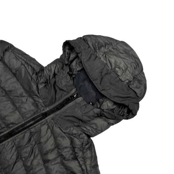 Stone Island Grey Micro Yarn Hooded Down Puffer Jacket