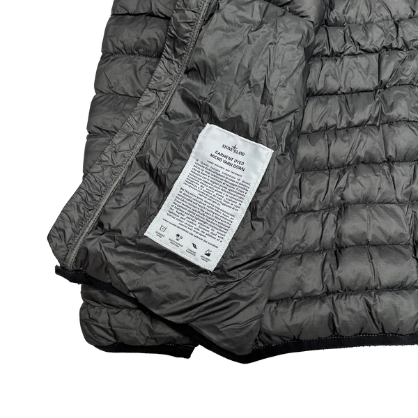 Stone Island Grey Micro Yarn Hooded Down Puffer Jacket