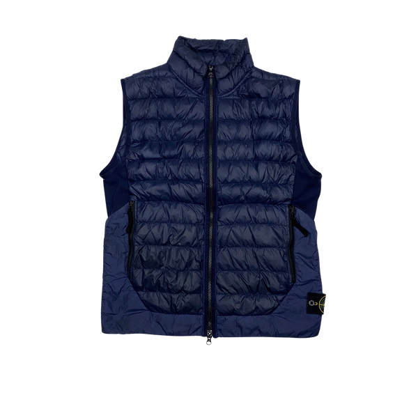 Stone island blue body warmer deals