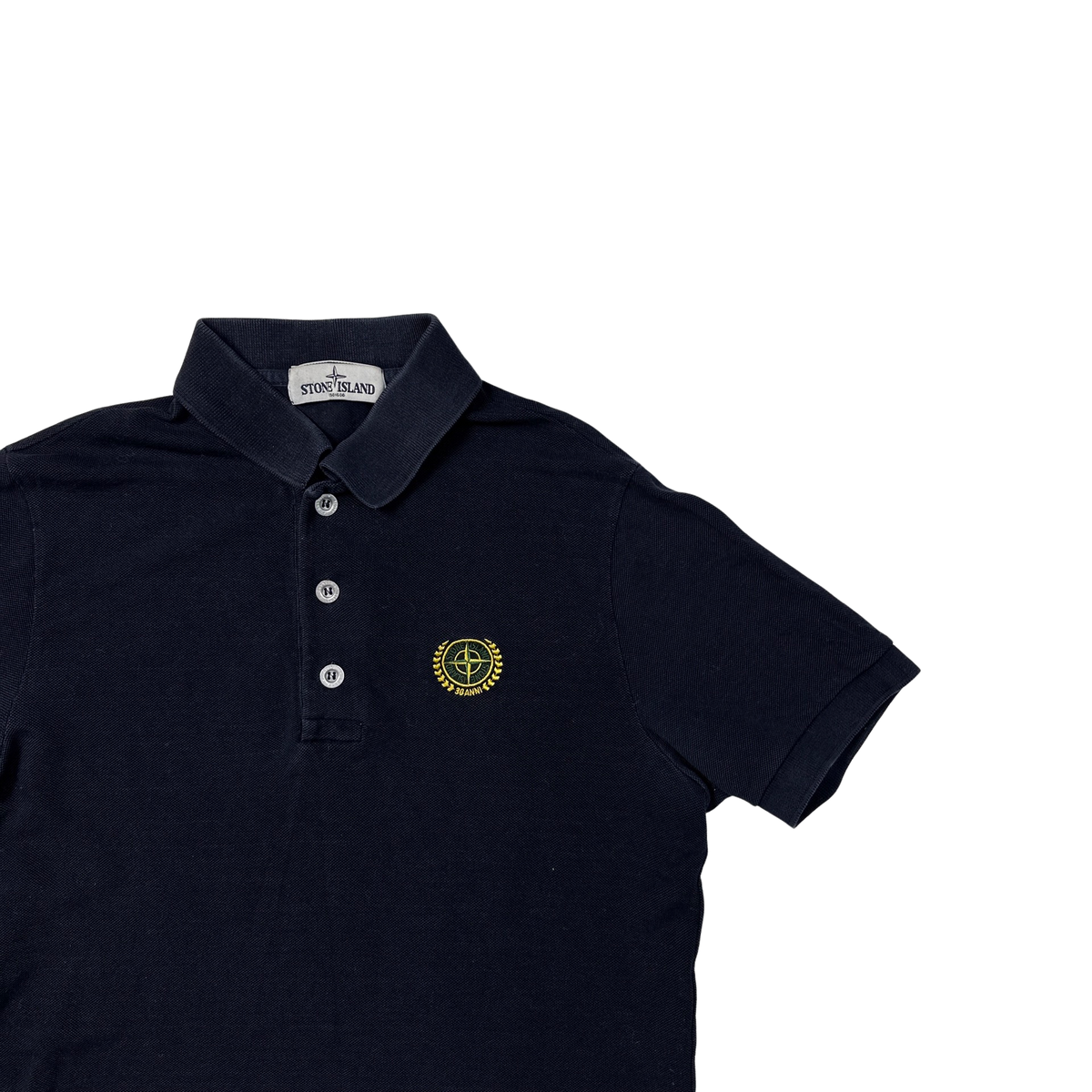 Stone Island Navy Cotton 30th Anniversary Polo Shirt - Medium – Mat's ...