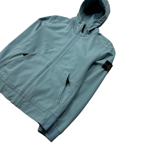 Stone Island 2017 Baby Blue Light Soft Shell R Jacket - XL