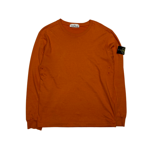 Stone Island 2019 Orange Long Sleeve Cotton Top