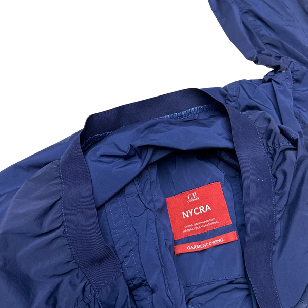 CP Company Dark Blue Nycra Goggle Jacket