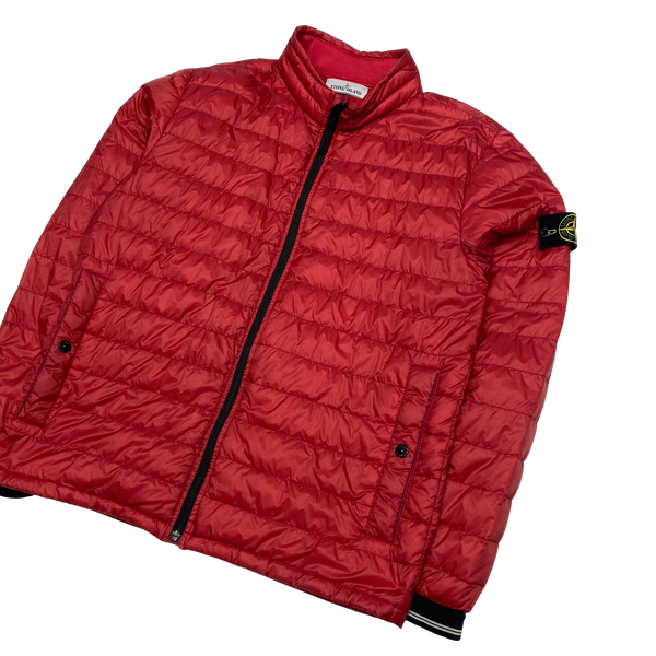 Stone Island Red Micro Rip Stop Down Packable Jacket