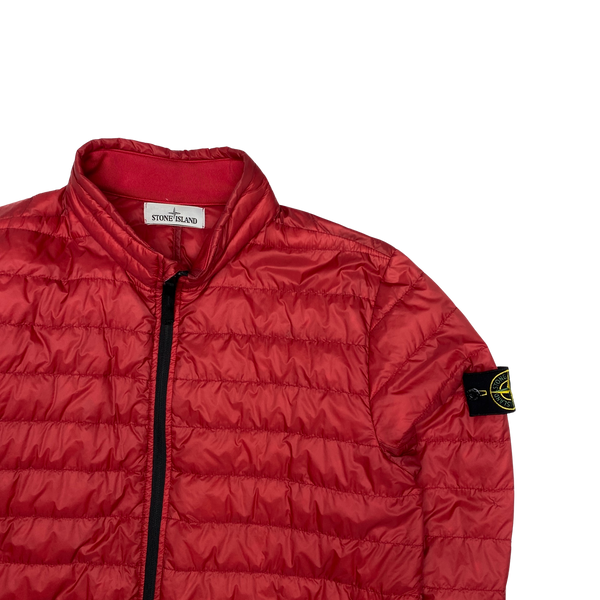 Stone Island Red Micro Rip Stop Down Packable Jacket