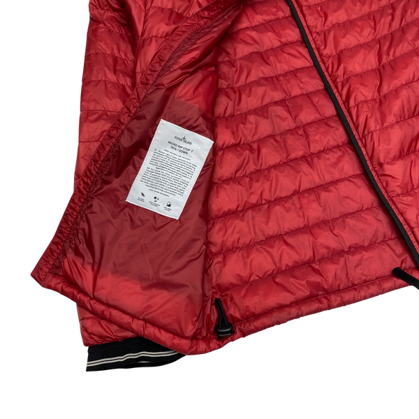 Stone Island Red Micro Rip Stop Down Packable Jacket